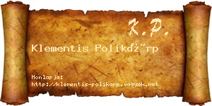 Klementis Polikárp névjegykártya